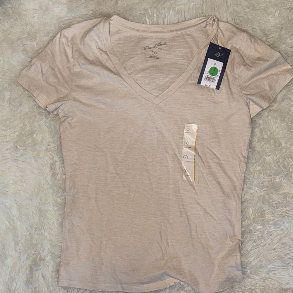 Universal Thread Beige V-Neck Tee